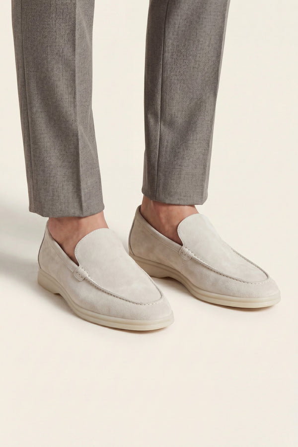 Leonis Suede Loafers Off White