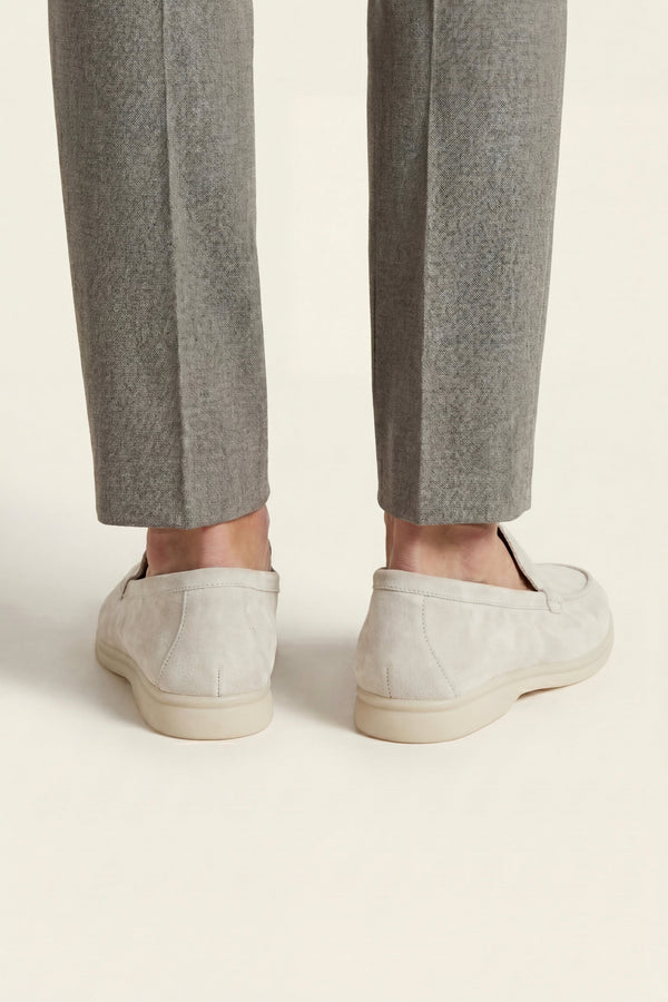 Leonis Suede Loafers Off White