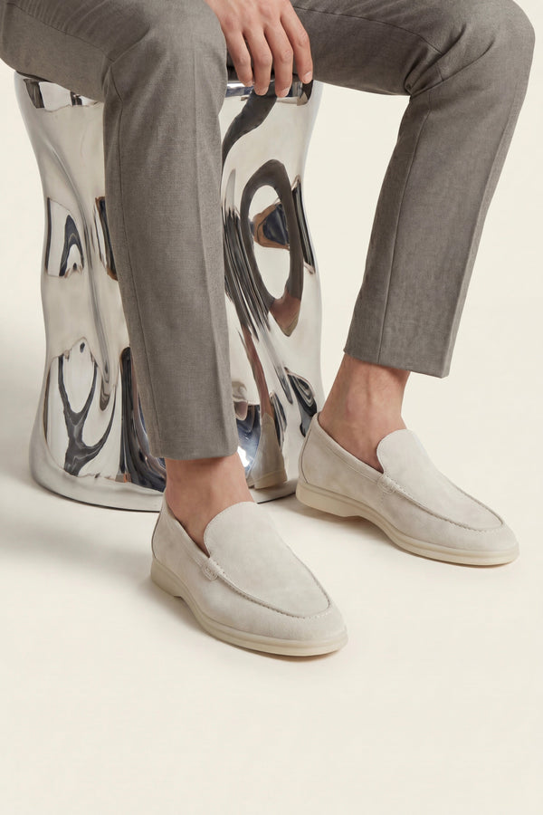 Leonis Suede Loafers Off White