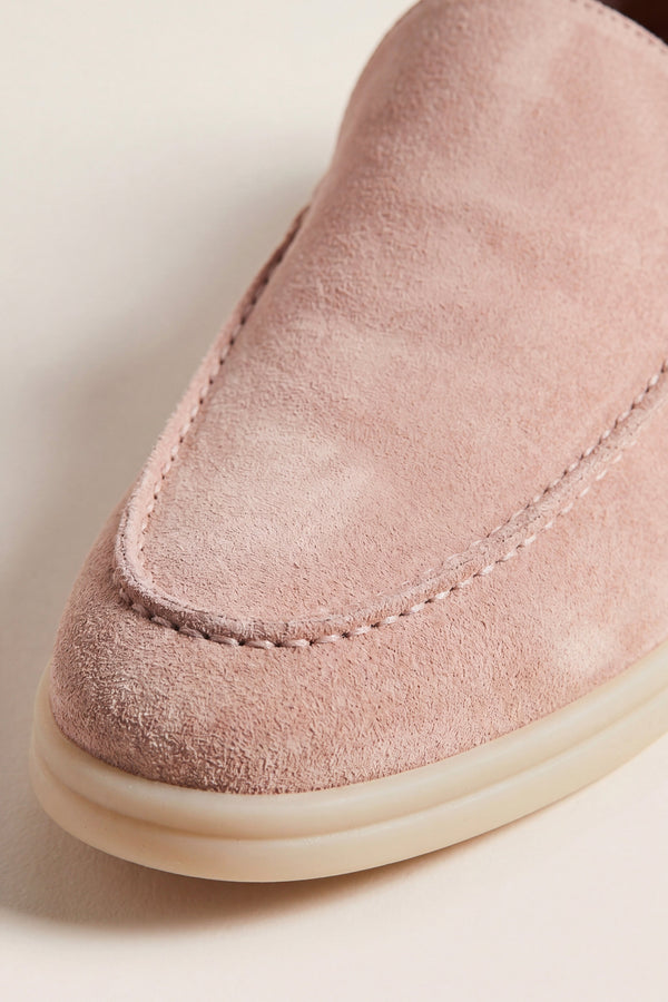 Leonis Suede Loafers Pink
