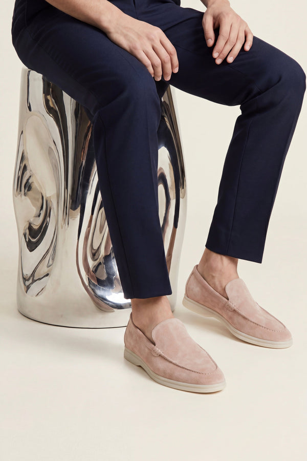 Leonis Suede Loafers Pink