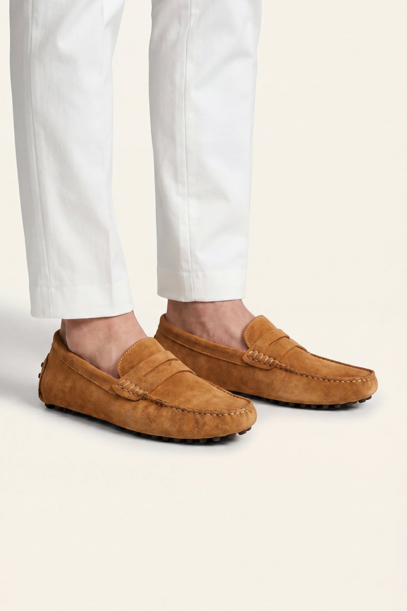 The Camerota Set — Ravino Driver Loafer Light Brown