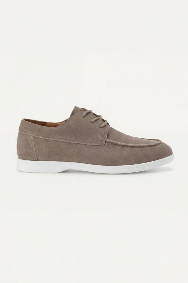 Maretti Suede Lace Shoes Mushroom Taupe