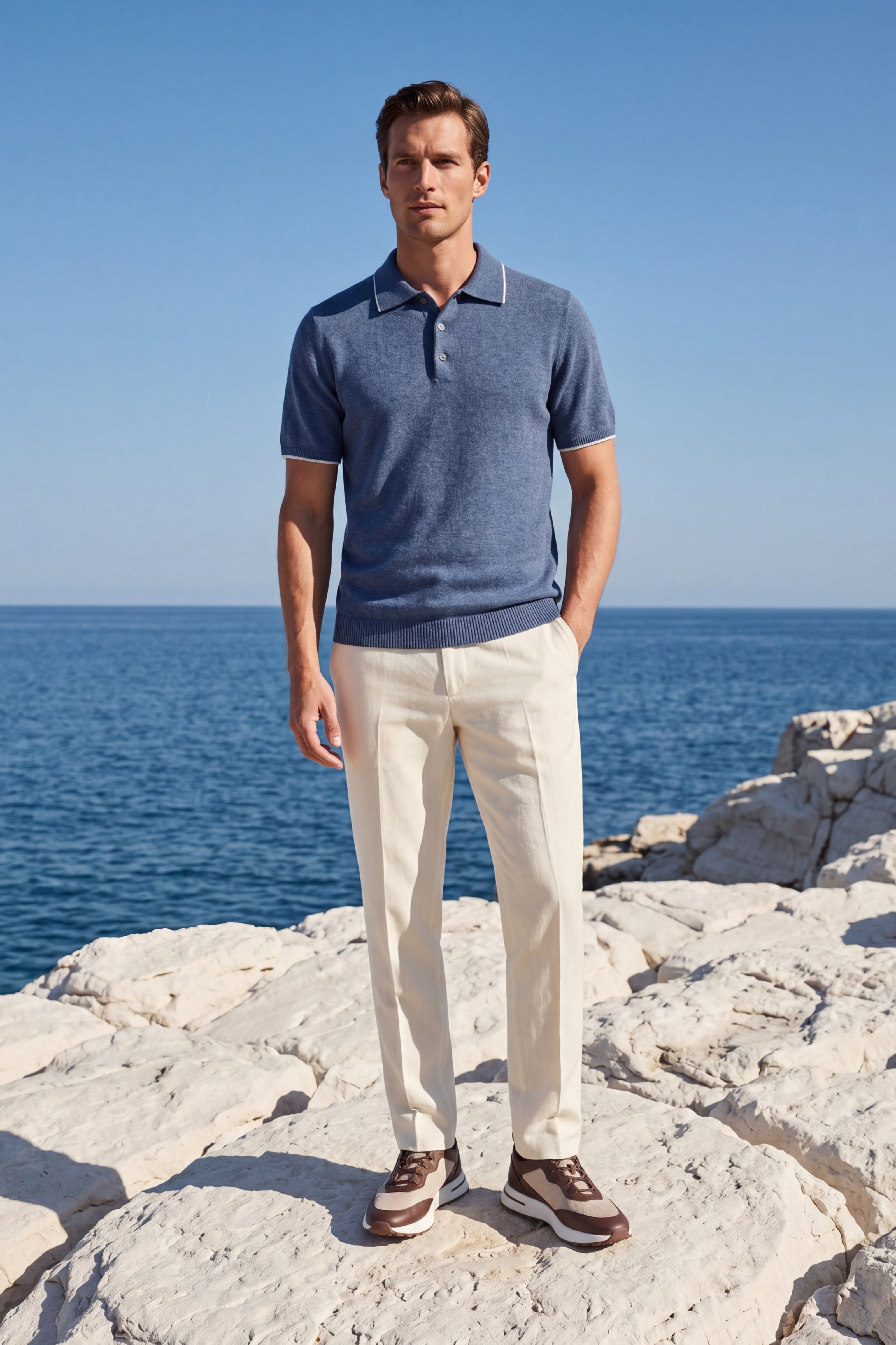 Morino Merino Knit Polo Gao Guilan
