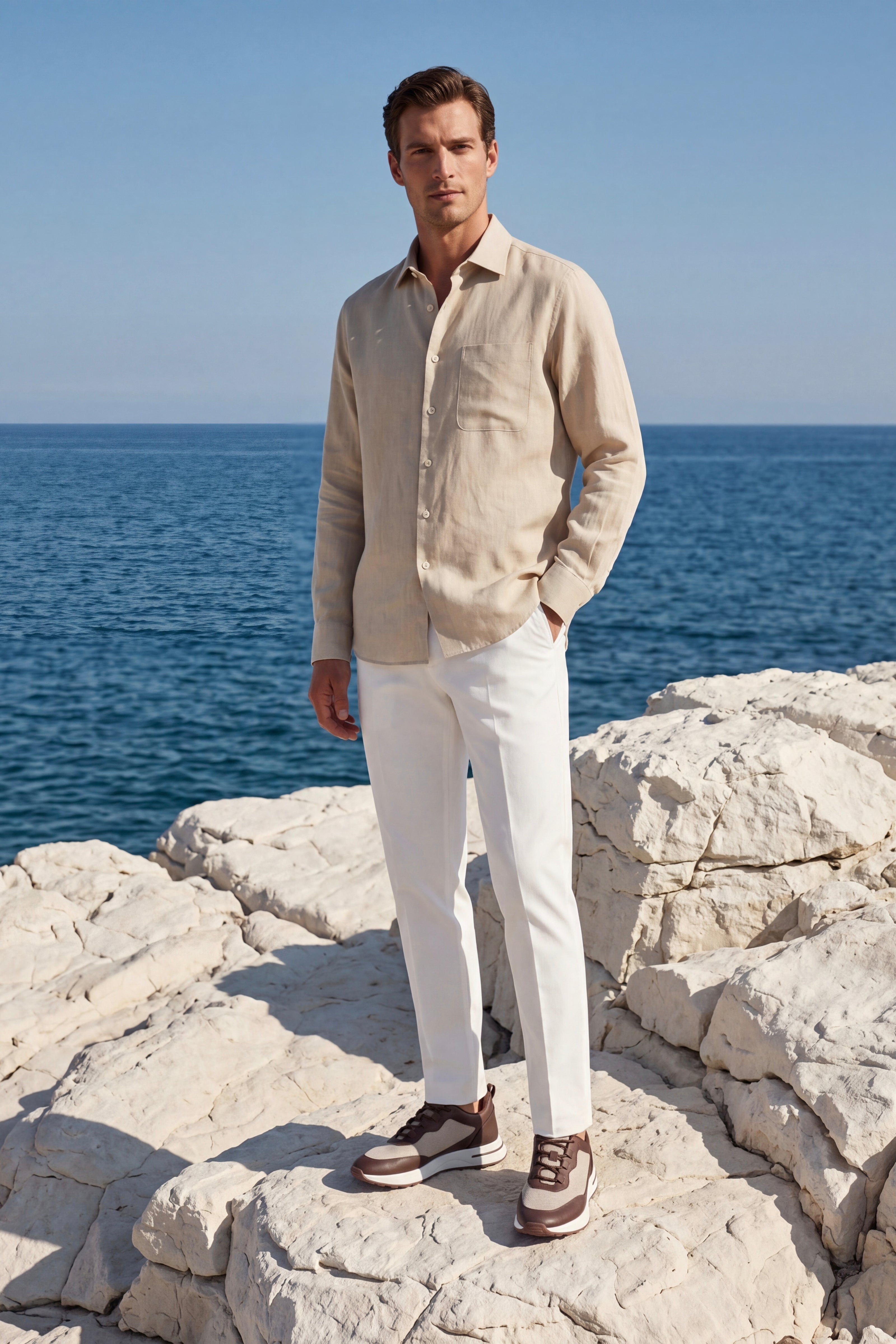 Positano Linen Shirt Sand