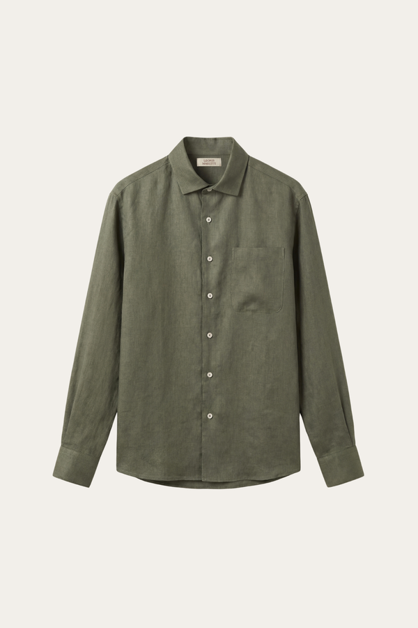 Positano Linen Shirt Olive