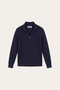 Lerano Cashmere Half-Zip Knit Navy