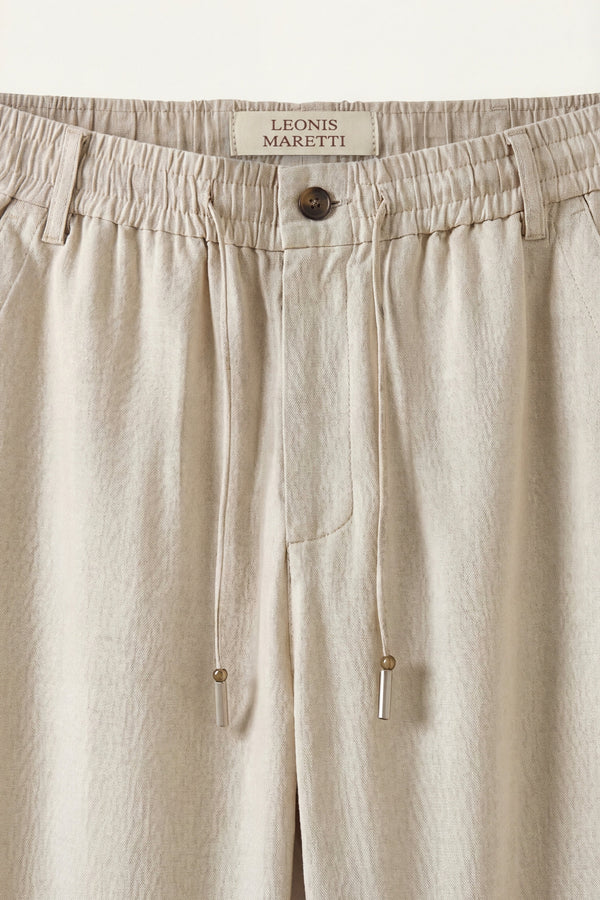 Monteria Stretch Linen Trouser Beige