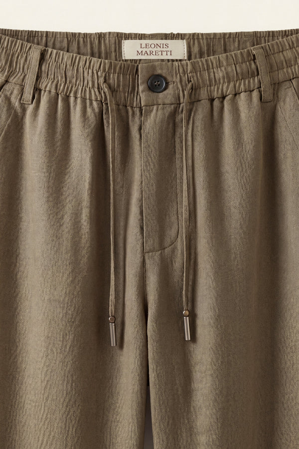 Monteria Stretch Linen Trouser Olive