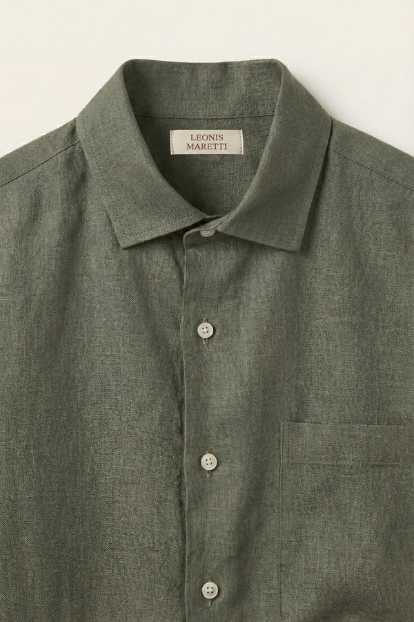 Positano Linen Shirt Olive
