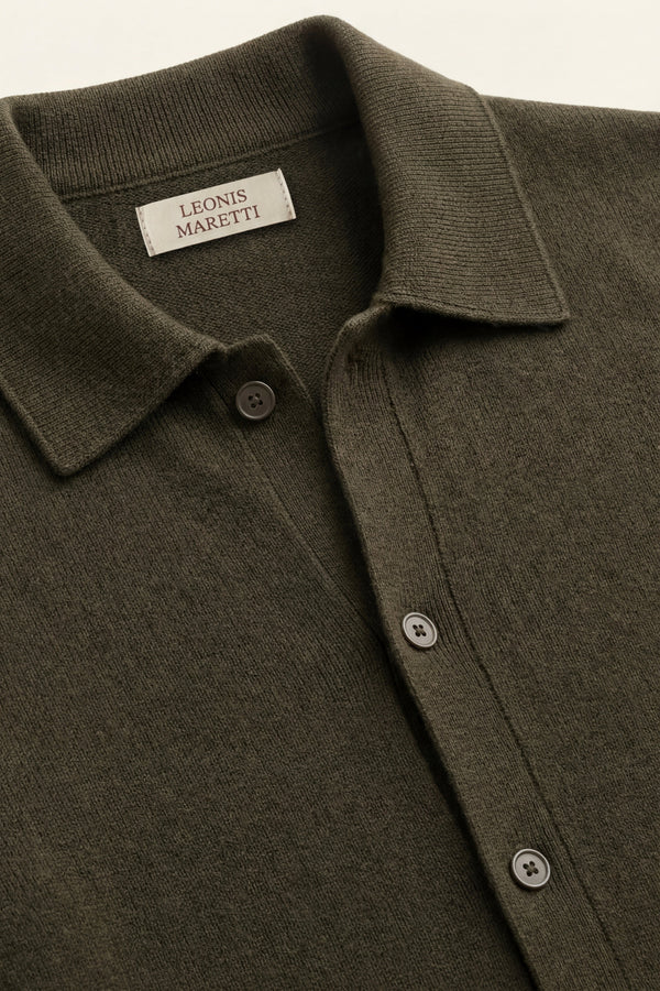 Lorenzo Cashmere Cardigan Olive Green