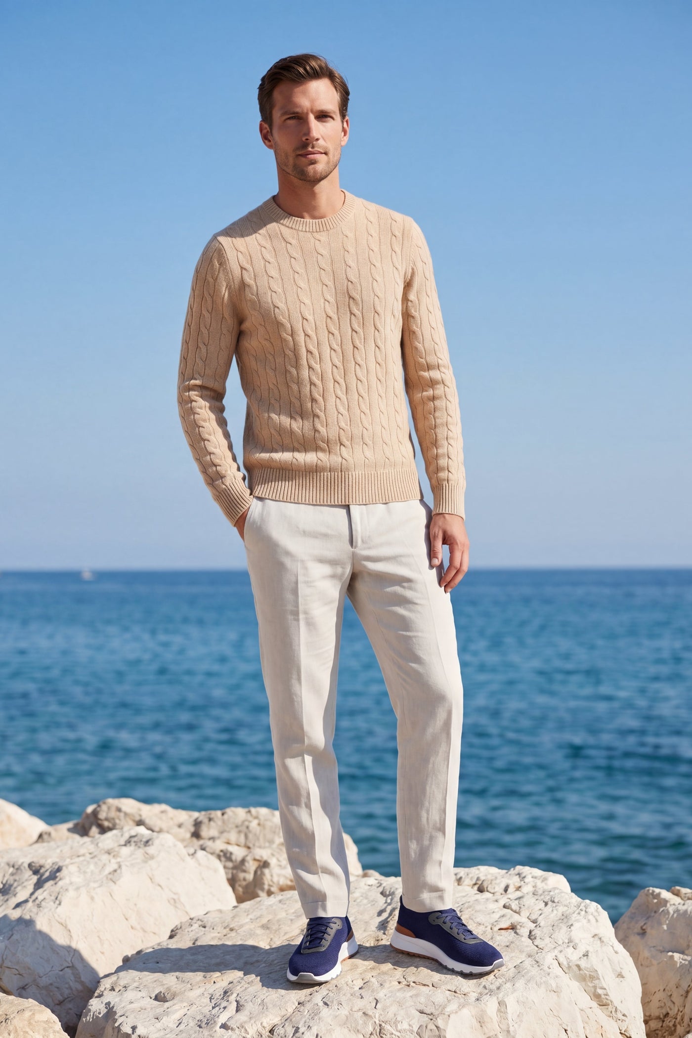 Soreno Cashmere Knit Beige