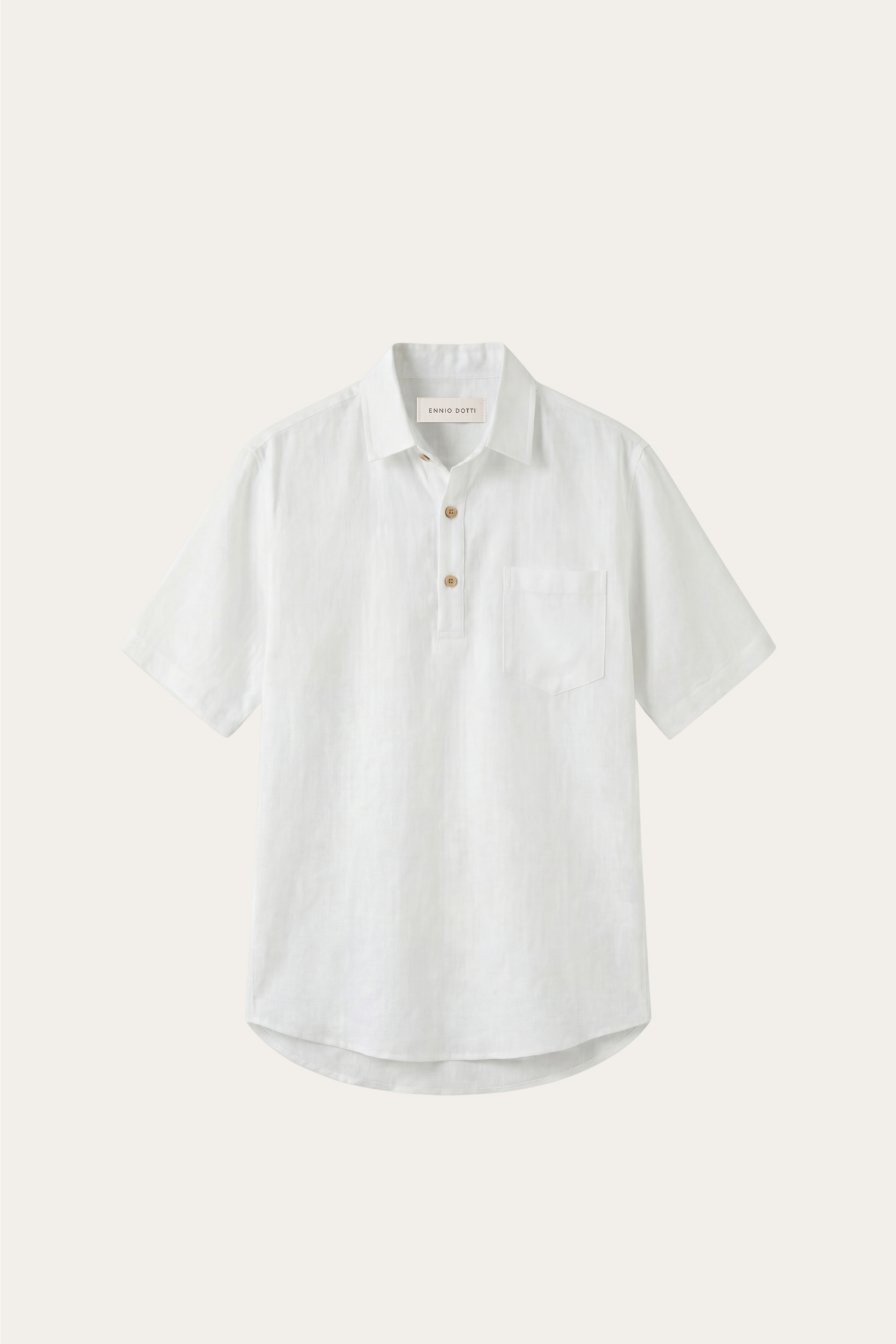 Monza Linen Polo Shirt White