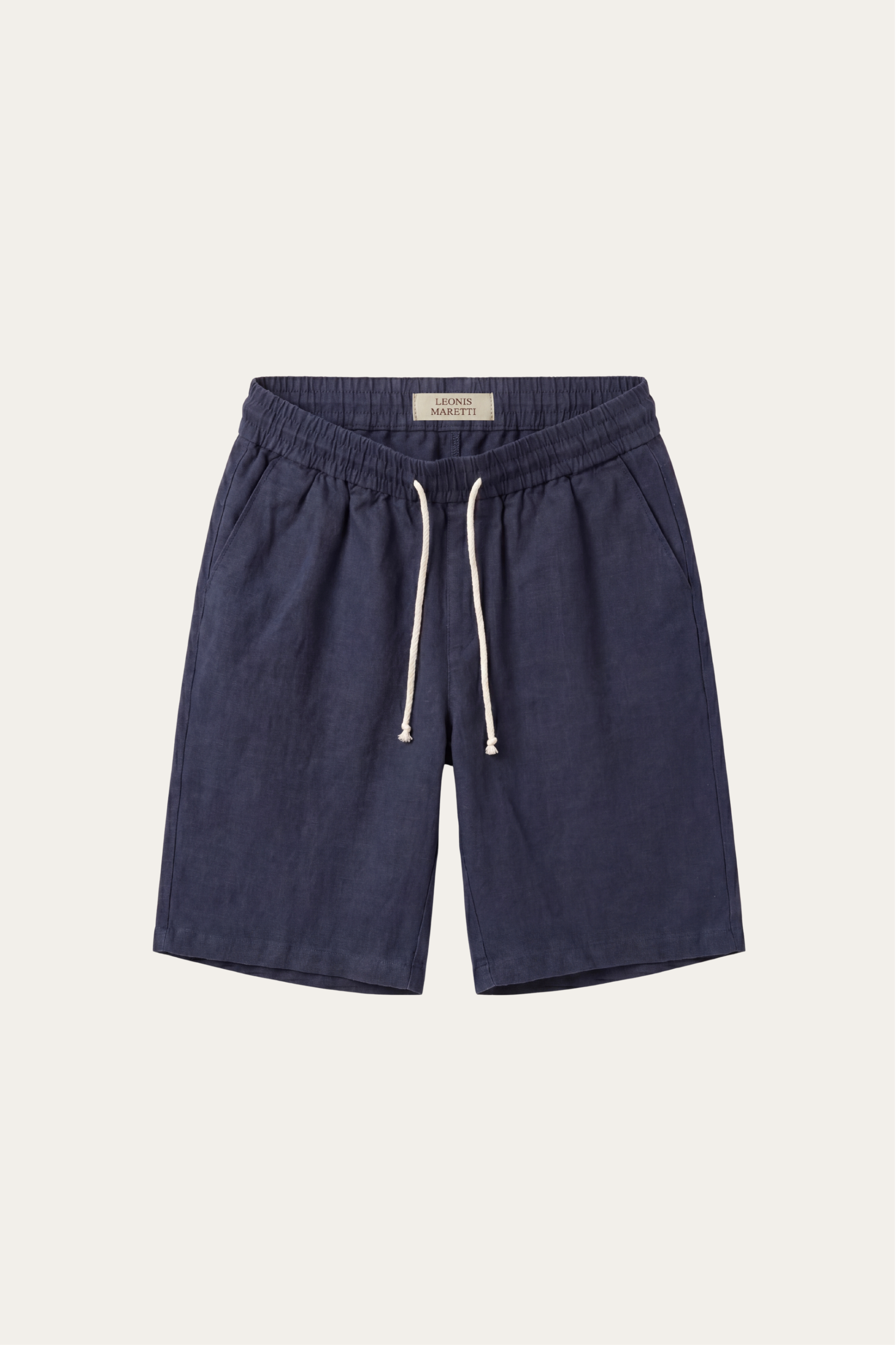 Lecce Linen Drawstring Shorts Navy
