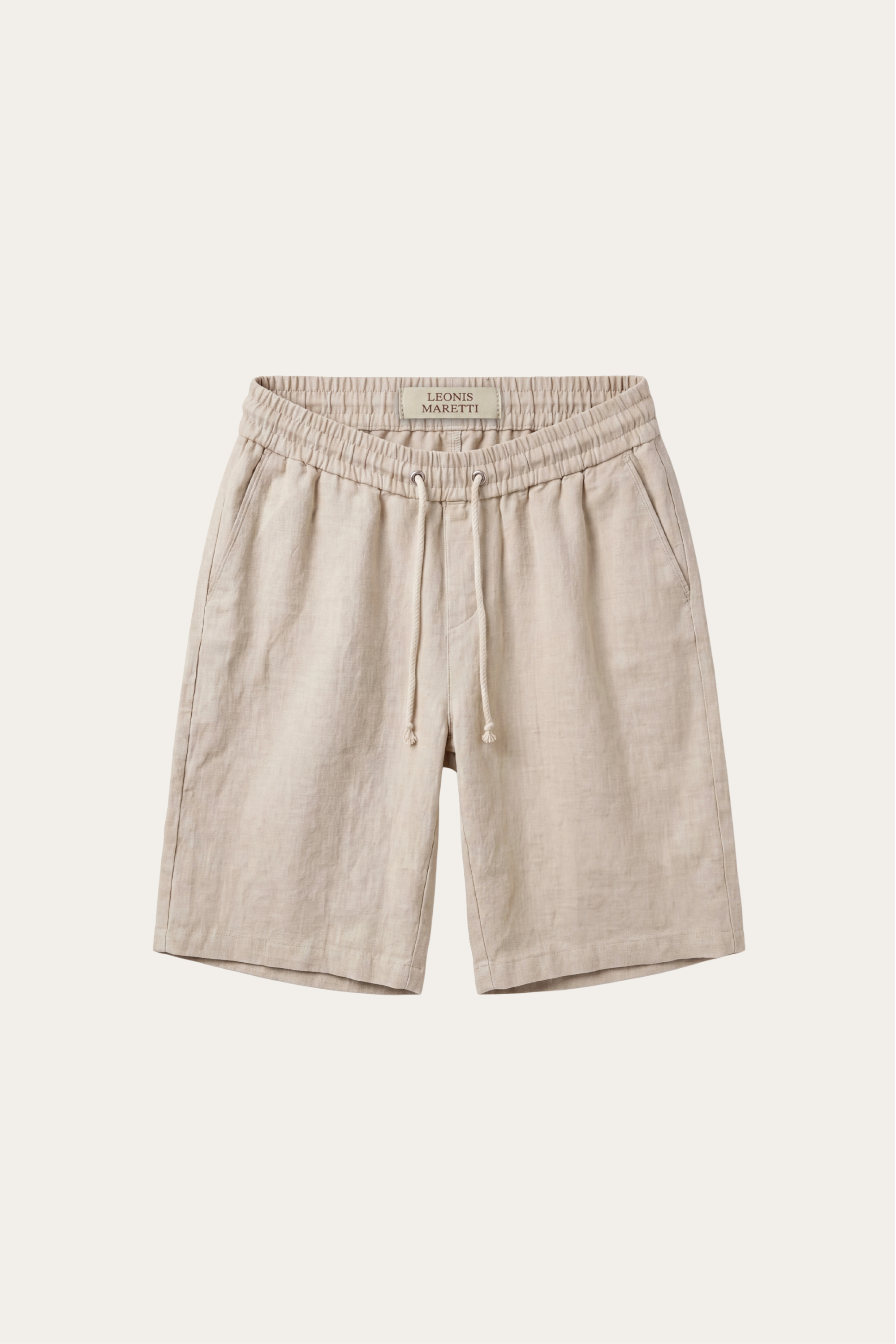 Lecce Linen Drawstring Shorts Beige