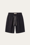 Lecce Linen Drawstring Shorts Black