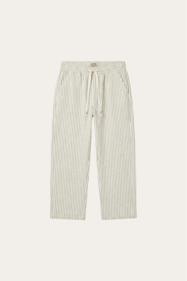 Siena Linen Trousers Beige Stripe