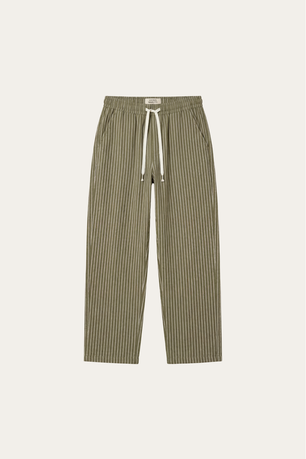 Siena Linen Trousers Olive Stripe