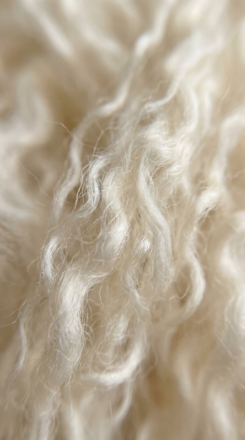 Merino fibre close-up