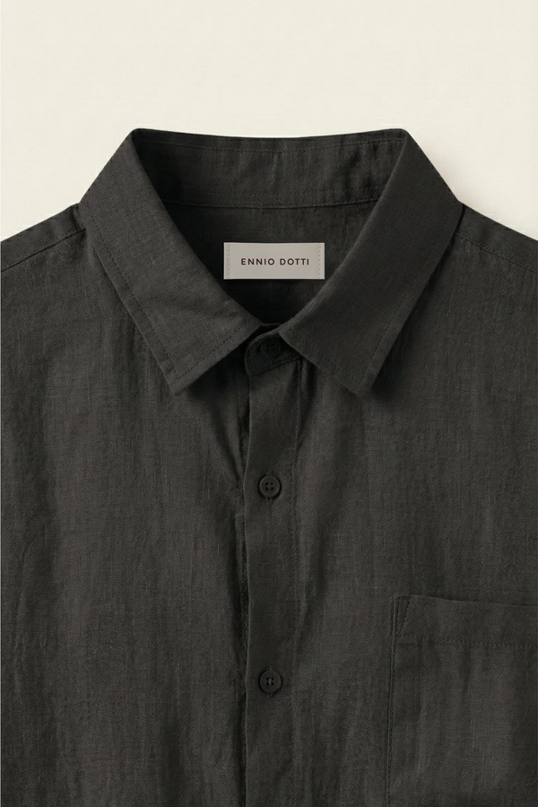 Torino Linen Shirt Black