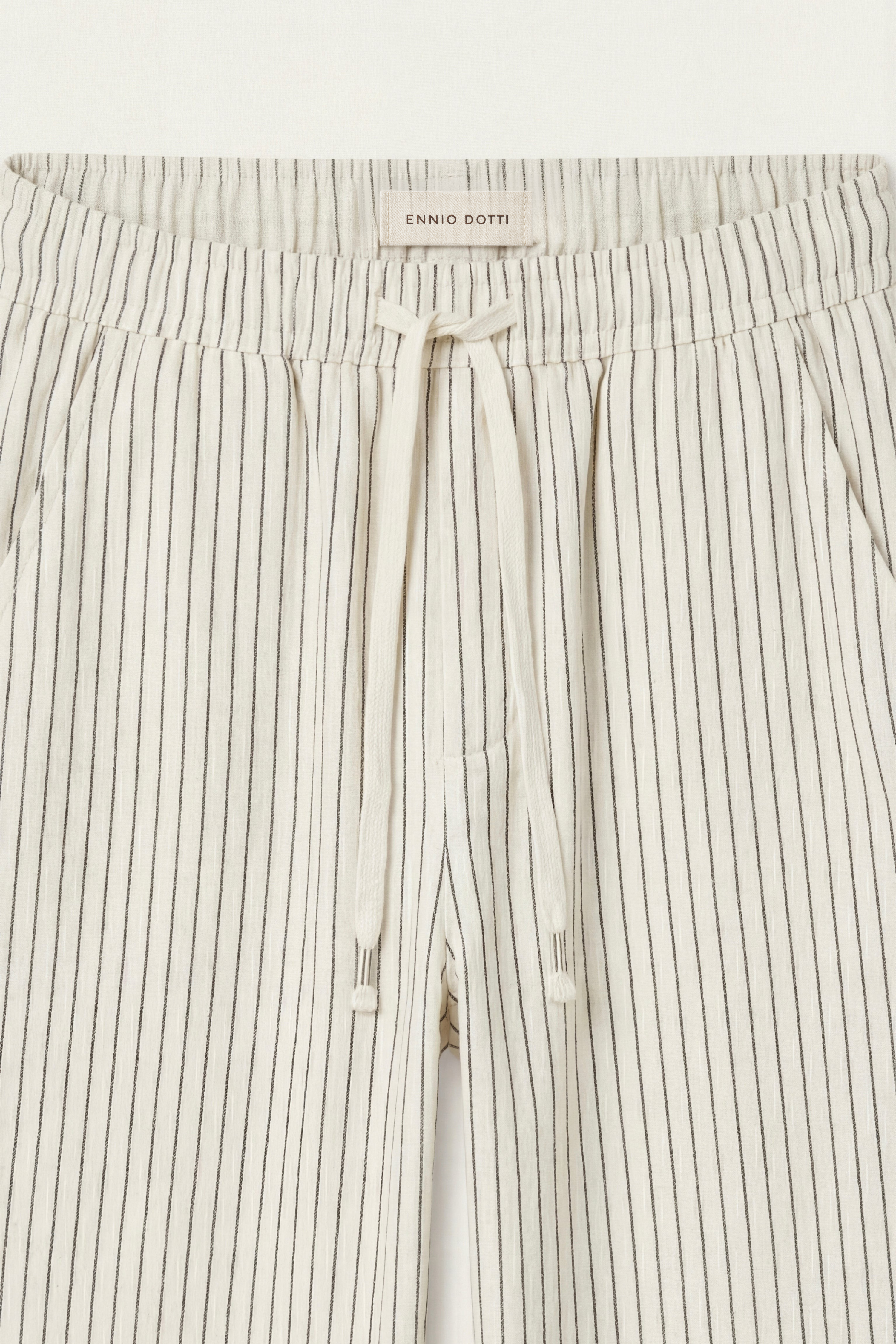 Siena Linen Trousers Beige Stripe