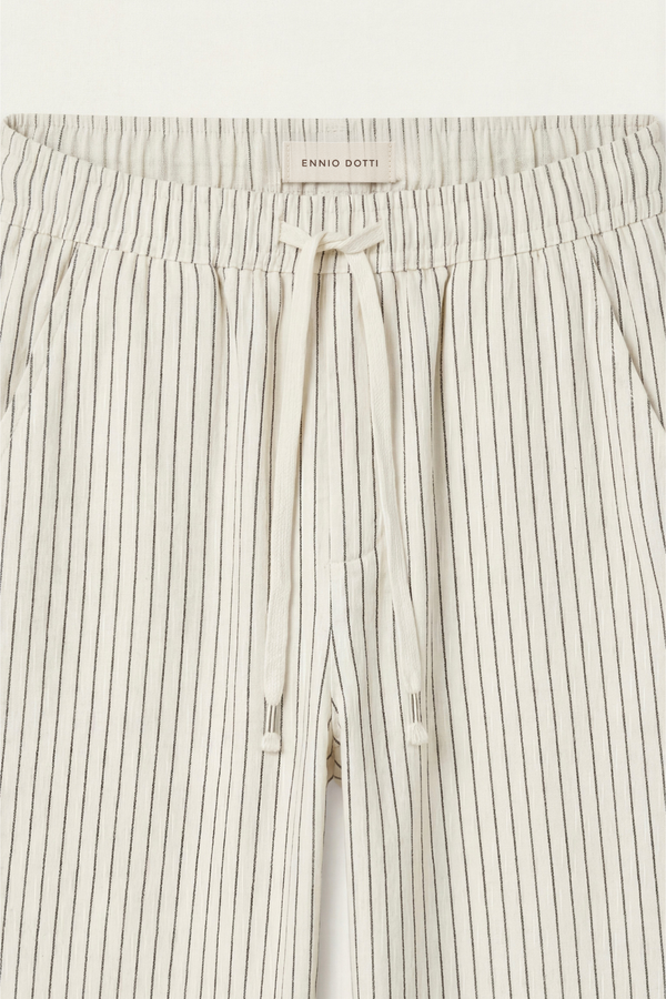 Siena Linen Trousers Beige Stripe
