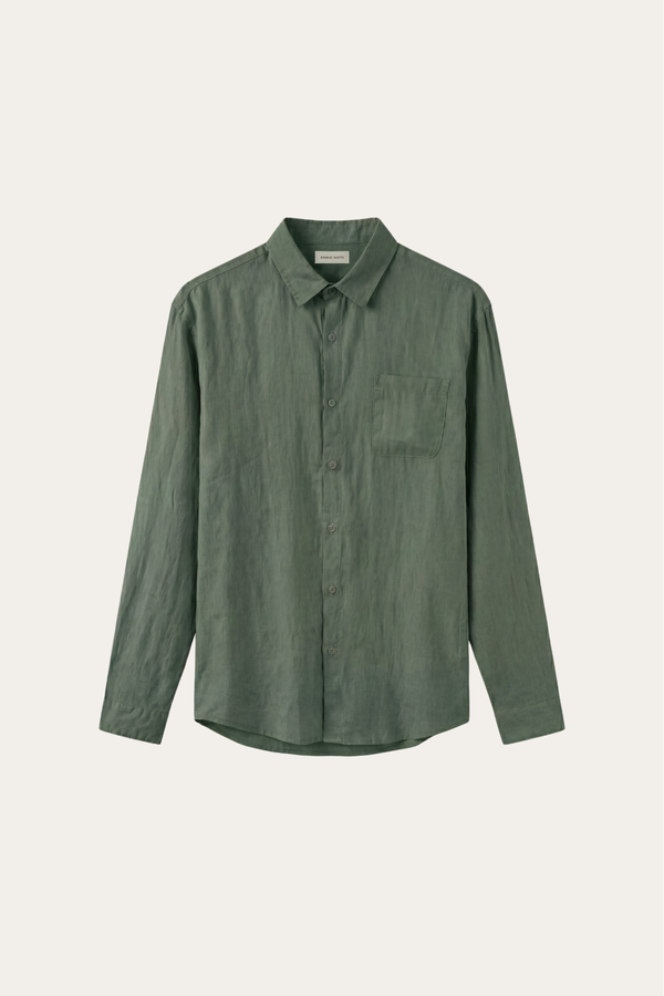 The Marsala Set — Torino Linen Shirt Green (flat)