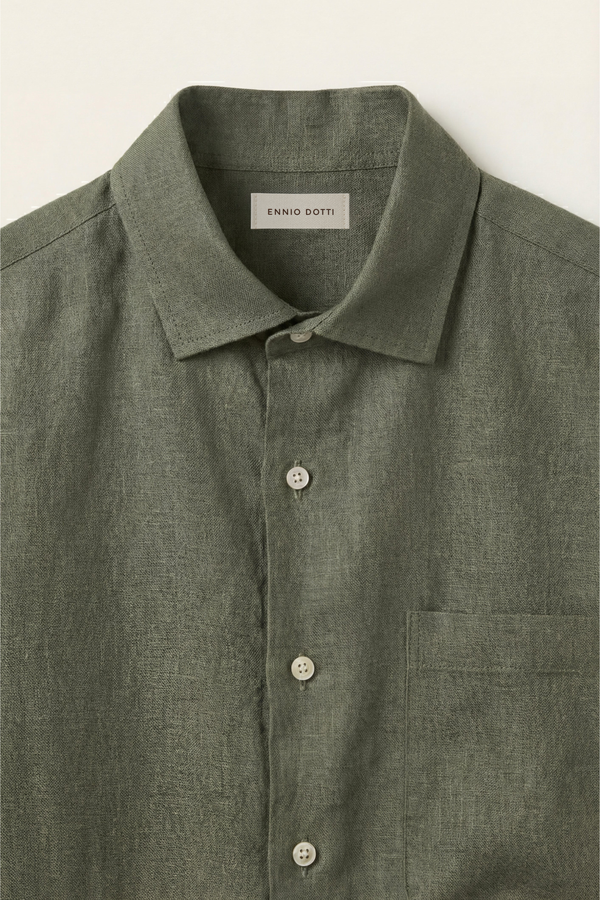 Positano Linen Shirt Olive