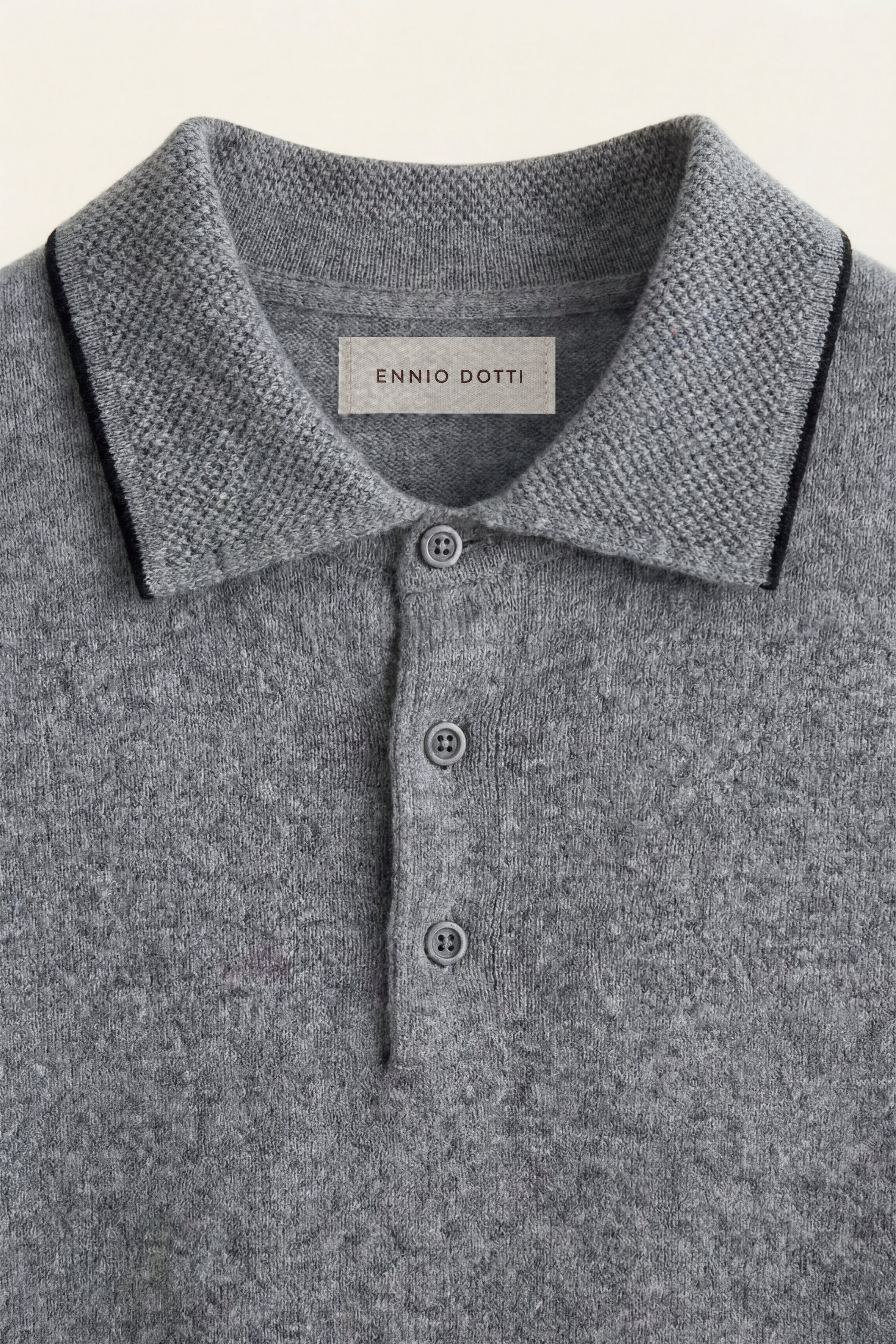 Morino Merino Knit Polo Grey
