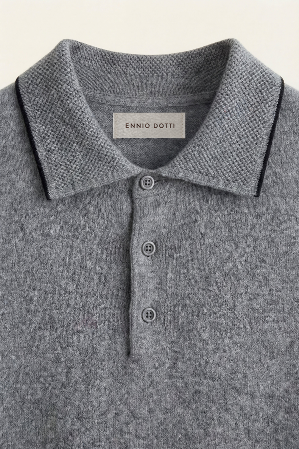 Morino Merino Knit Polo Grey