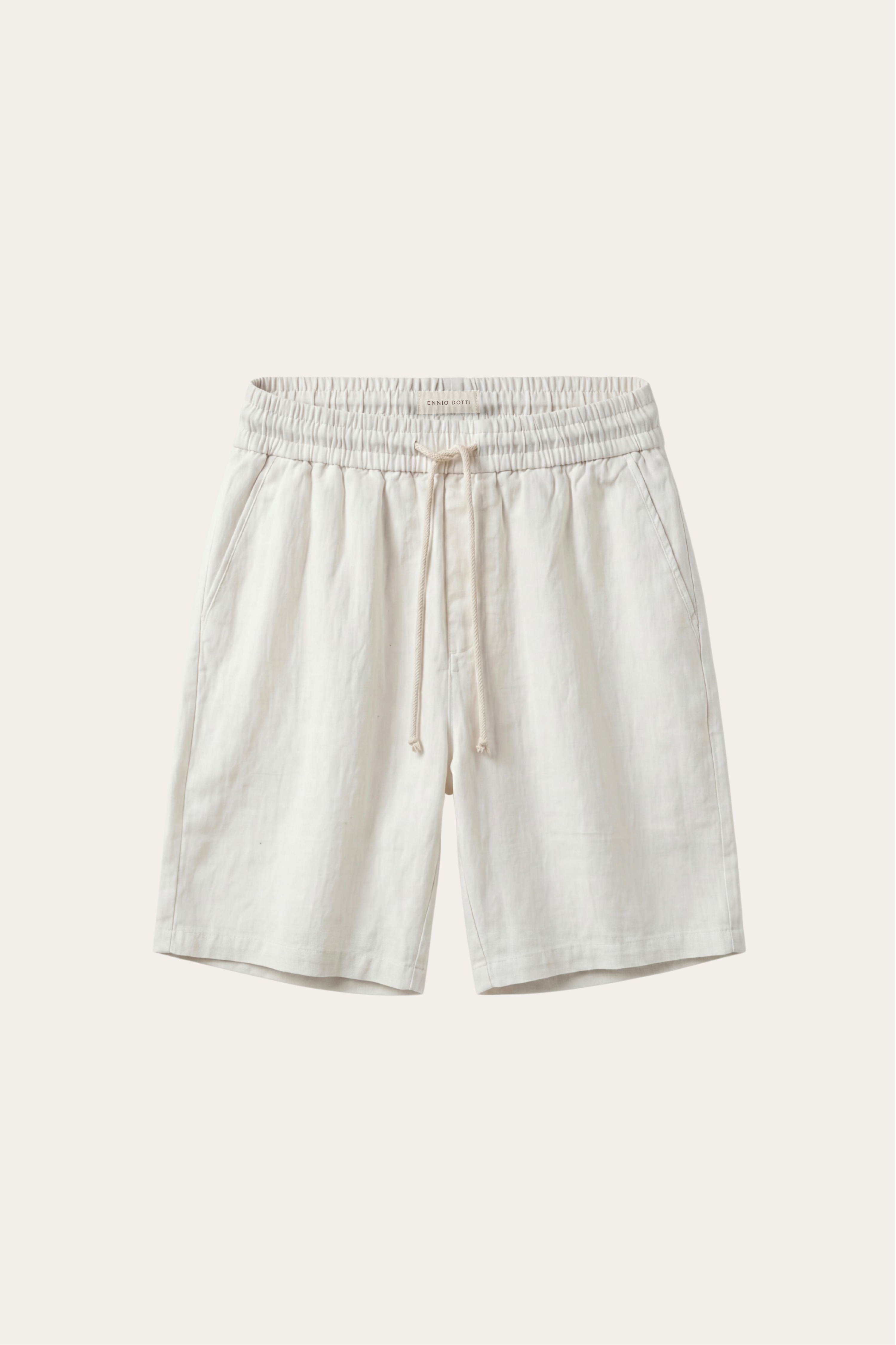 Lecce Linen Drawstring Shorts Ivory
