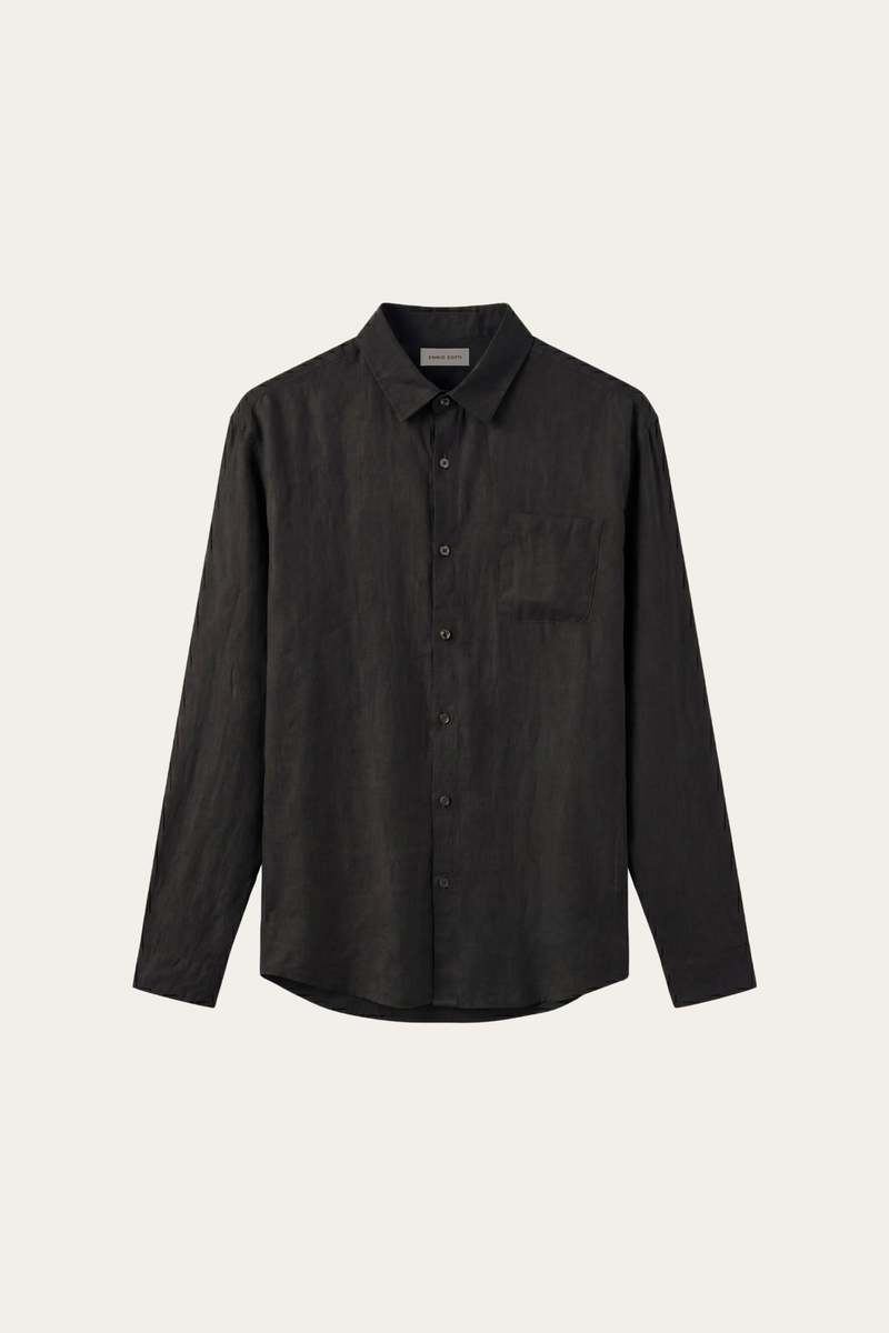 Torino Linen Shirt Black