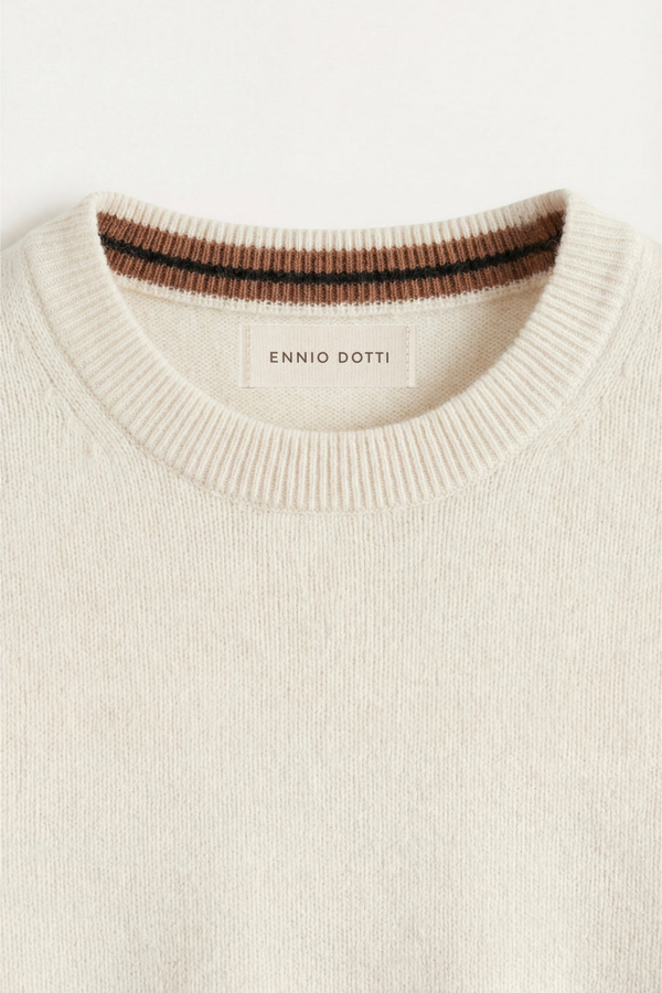 Valeno Cashmere Crewneck Sweater White