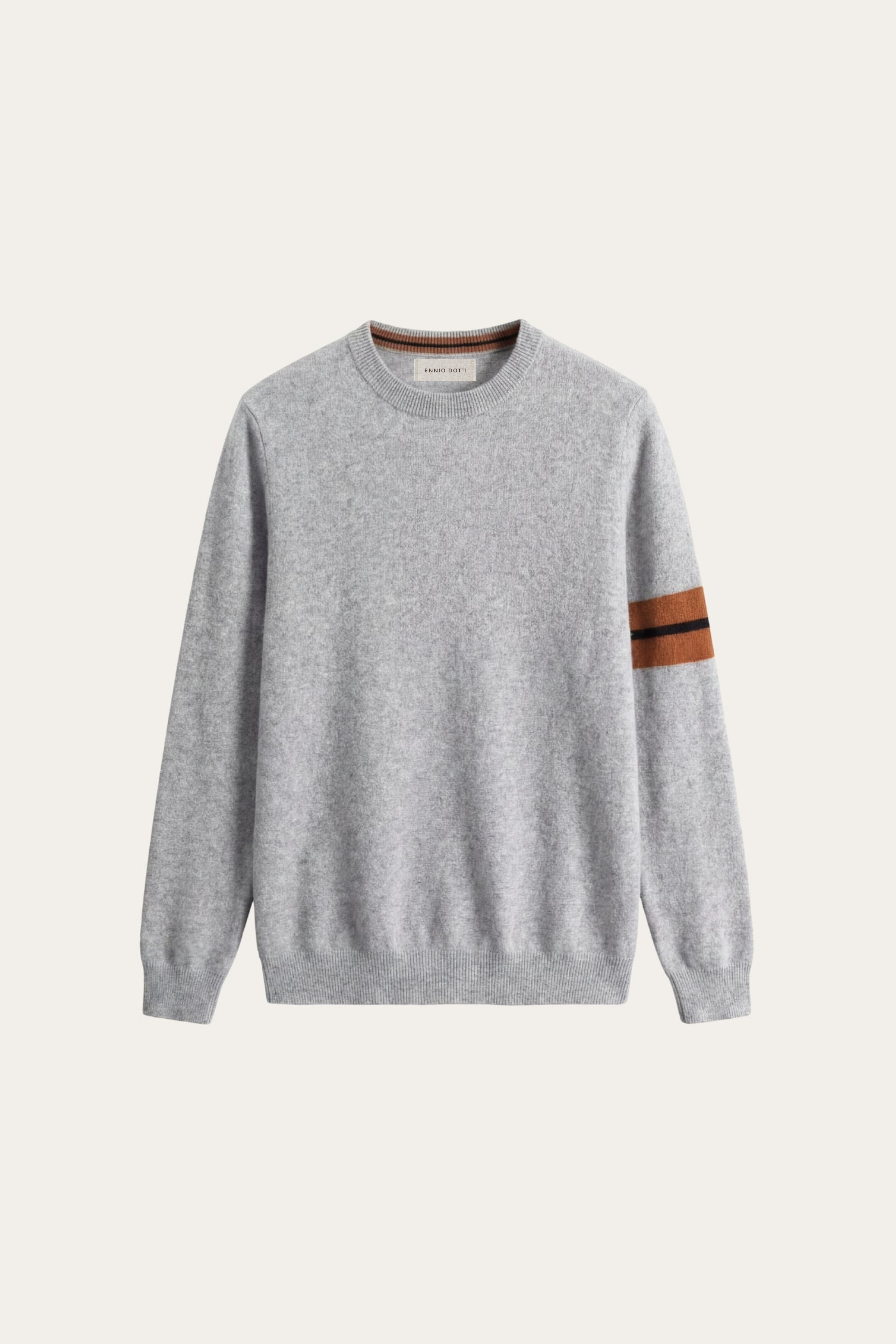 Valeno Cashmere Crewneck Sweater Light Grey