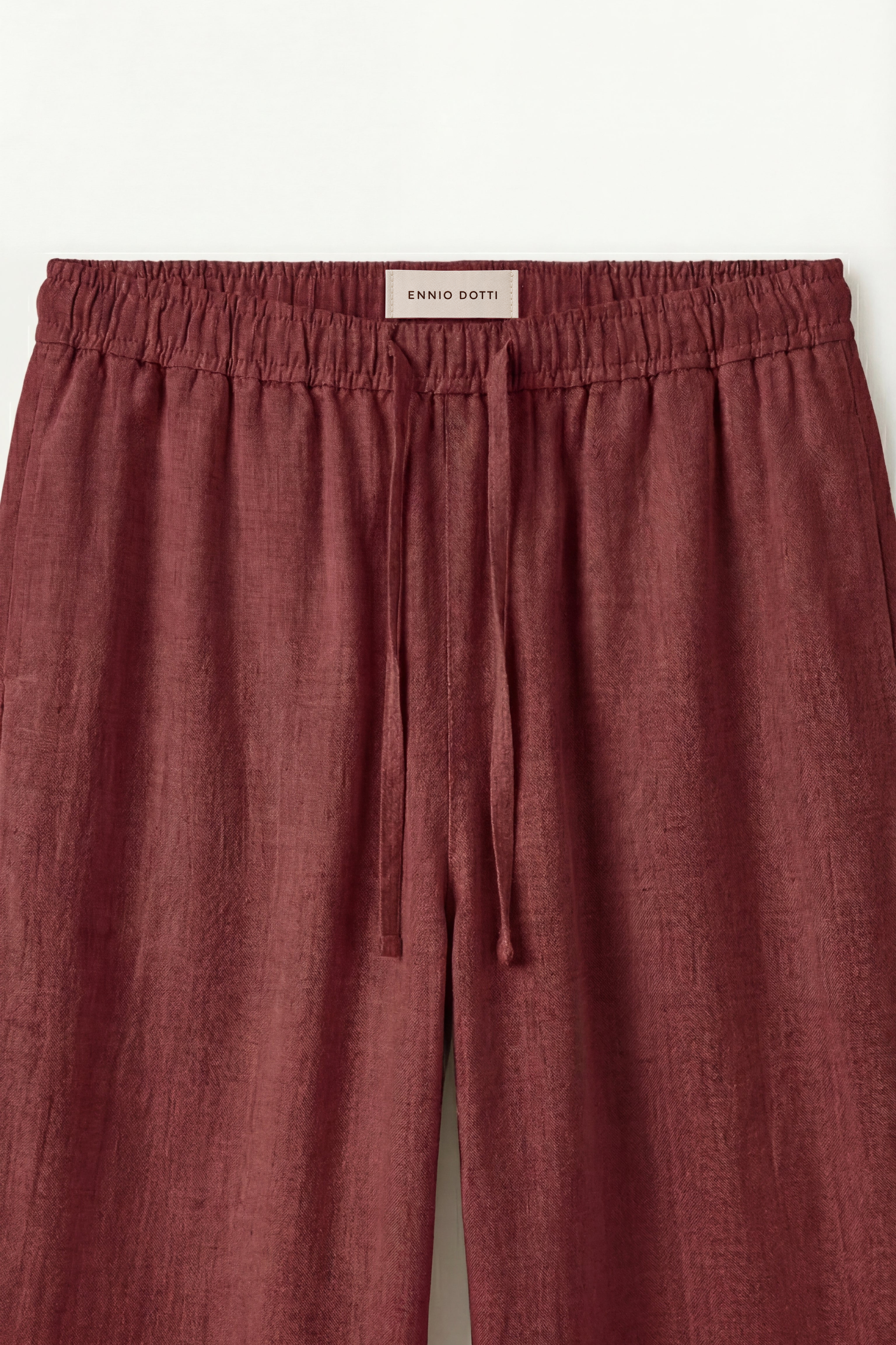 Catania Linen Pantalon Red
