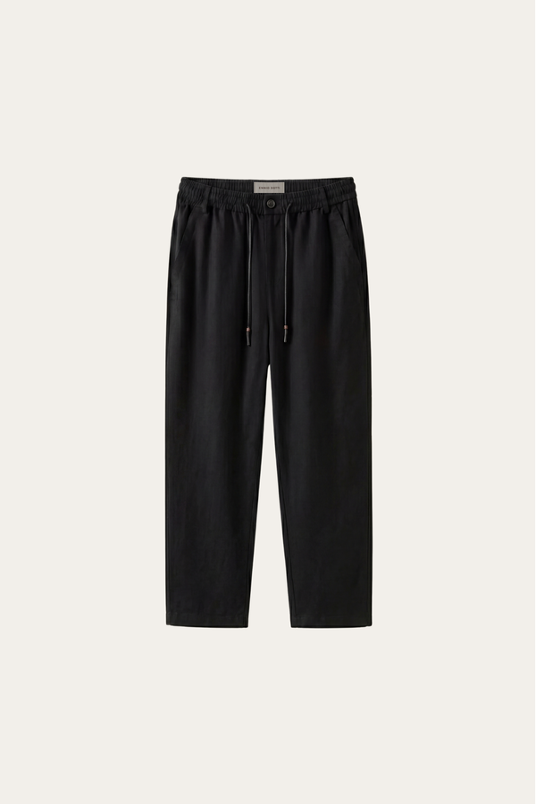 The Montauro Set — Monteria Stretch Linen Trouser Black (flat)