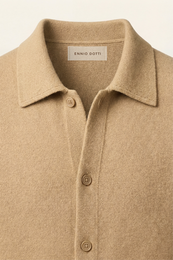 Lorenzo Cashmere Cardigan Camel