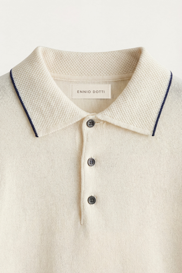 Morino Merino Knit Polo White