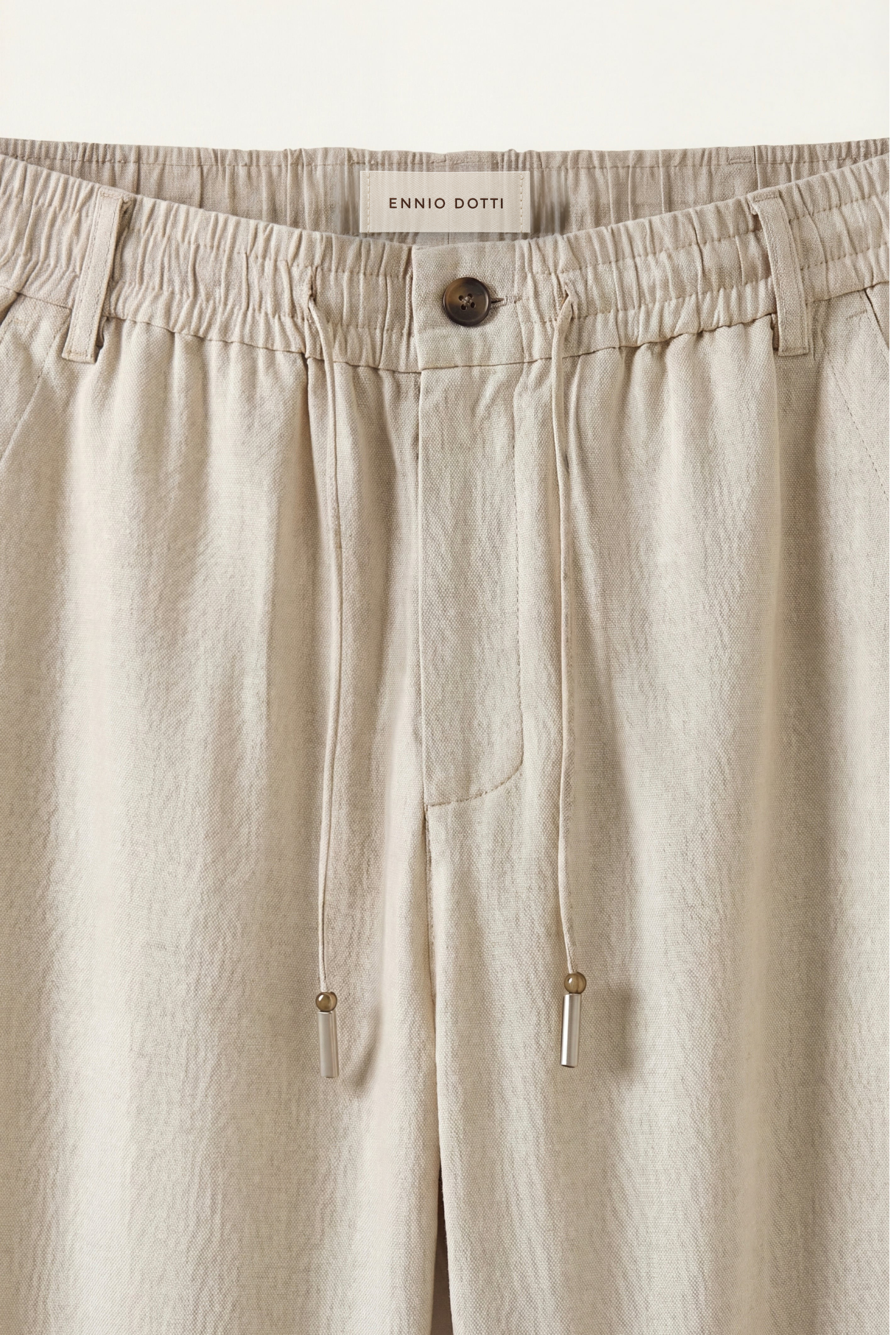 Monteria Stretch Linen Trouser Beige
