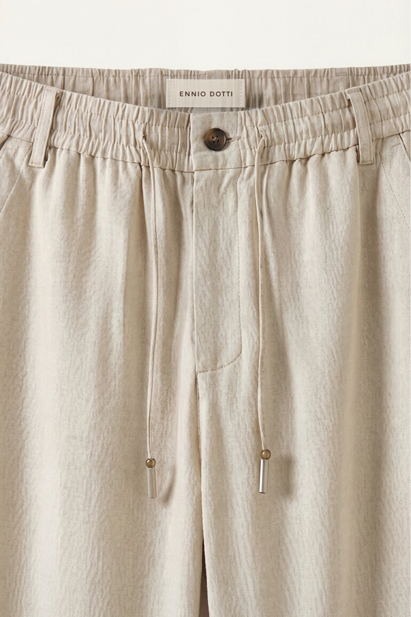 Monteria Stretch Linen Trouser Beige