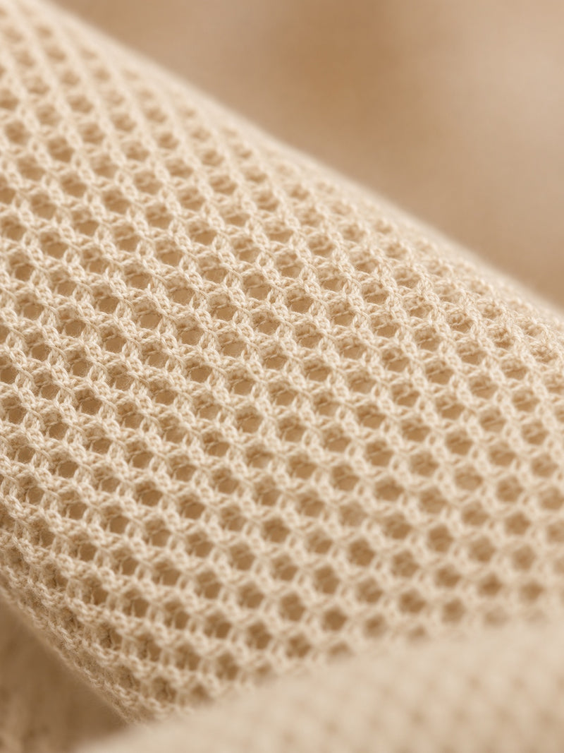 Knitted merino mesh fabric macro — Dotti Merino Mesh
