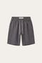 Lecce Linen Drawstring Shorts Dark Grey