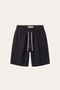 Lecce Linen Drawstring Shorts Black