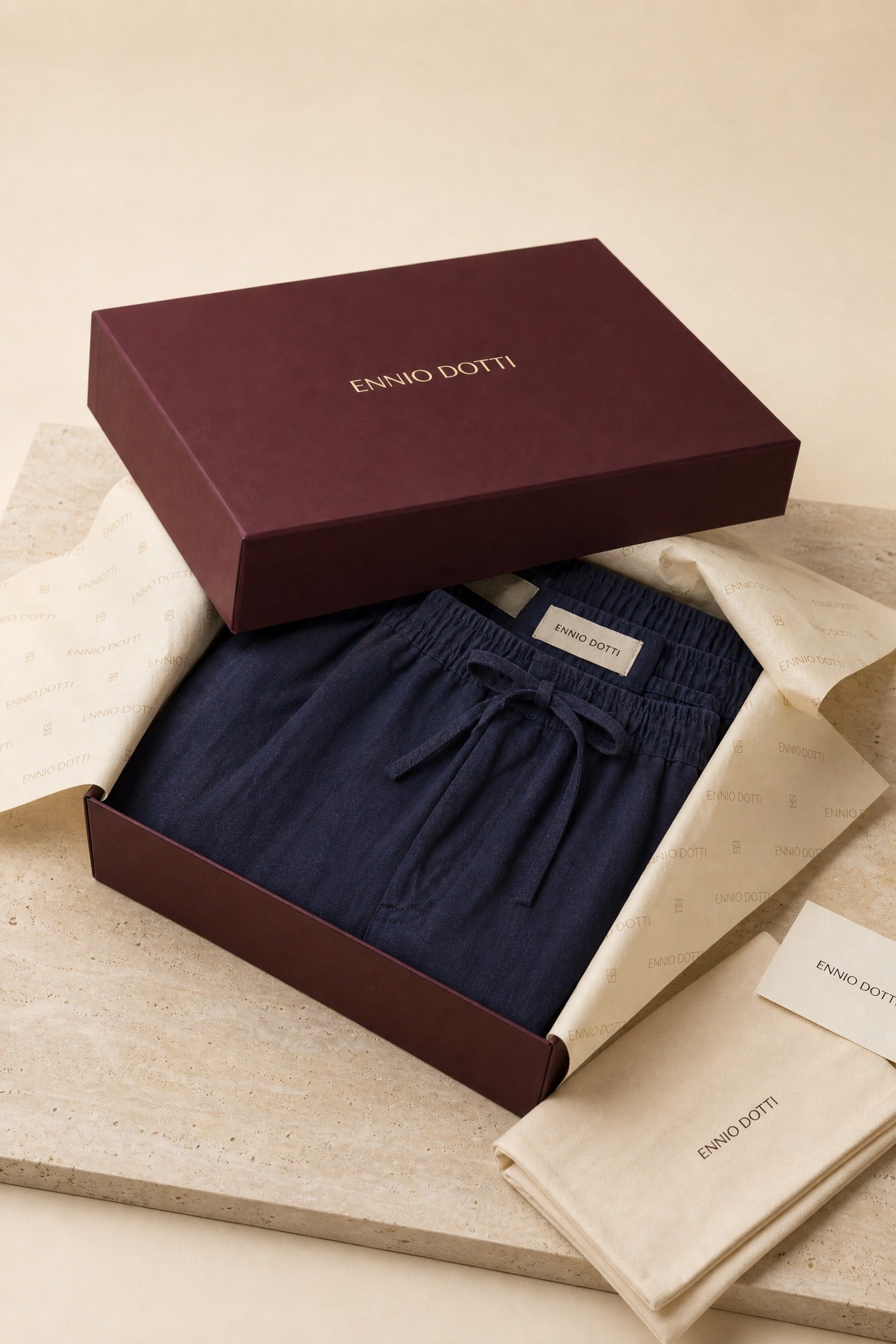 Catania Linen Pantalon Blue