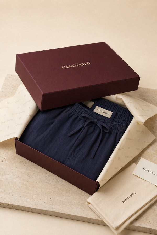 Catania Linen Pantalon Blue