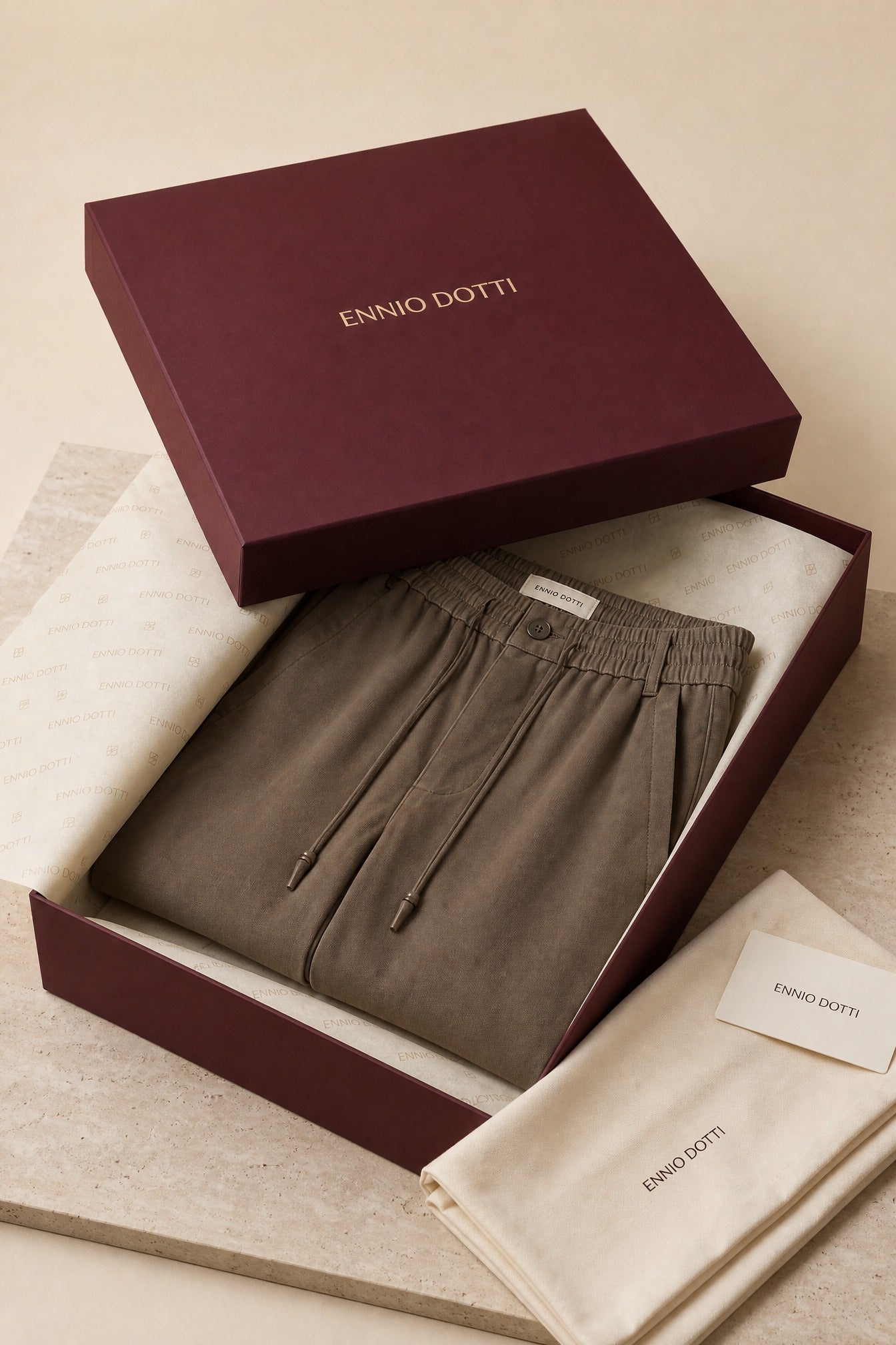 Monteria Stretch Linen Trouser Olive