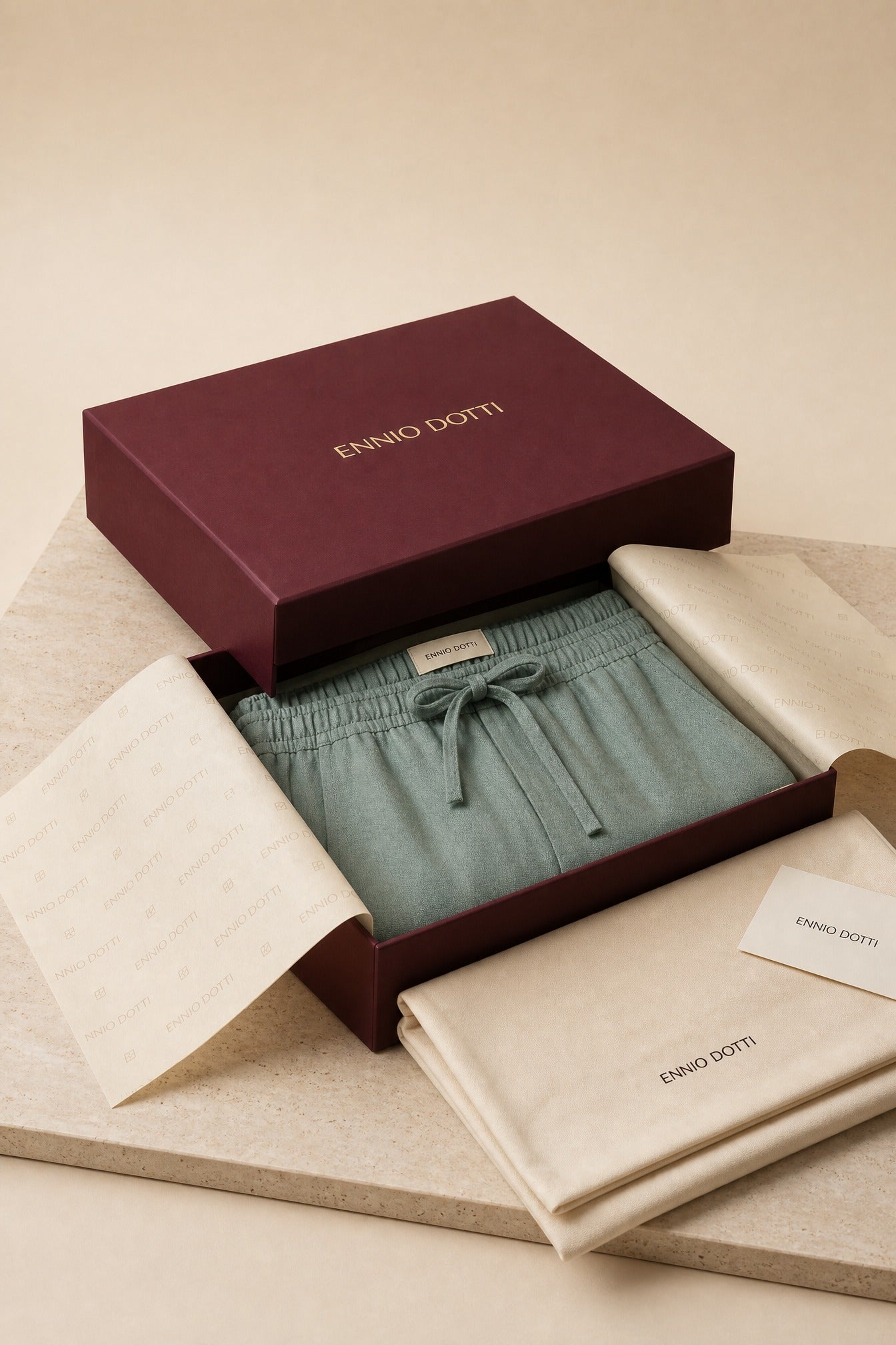 Catania Linen Pantalon Green
