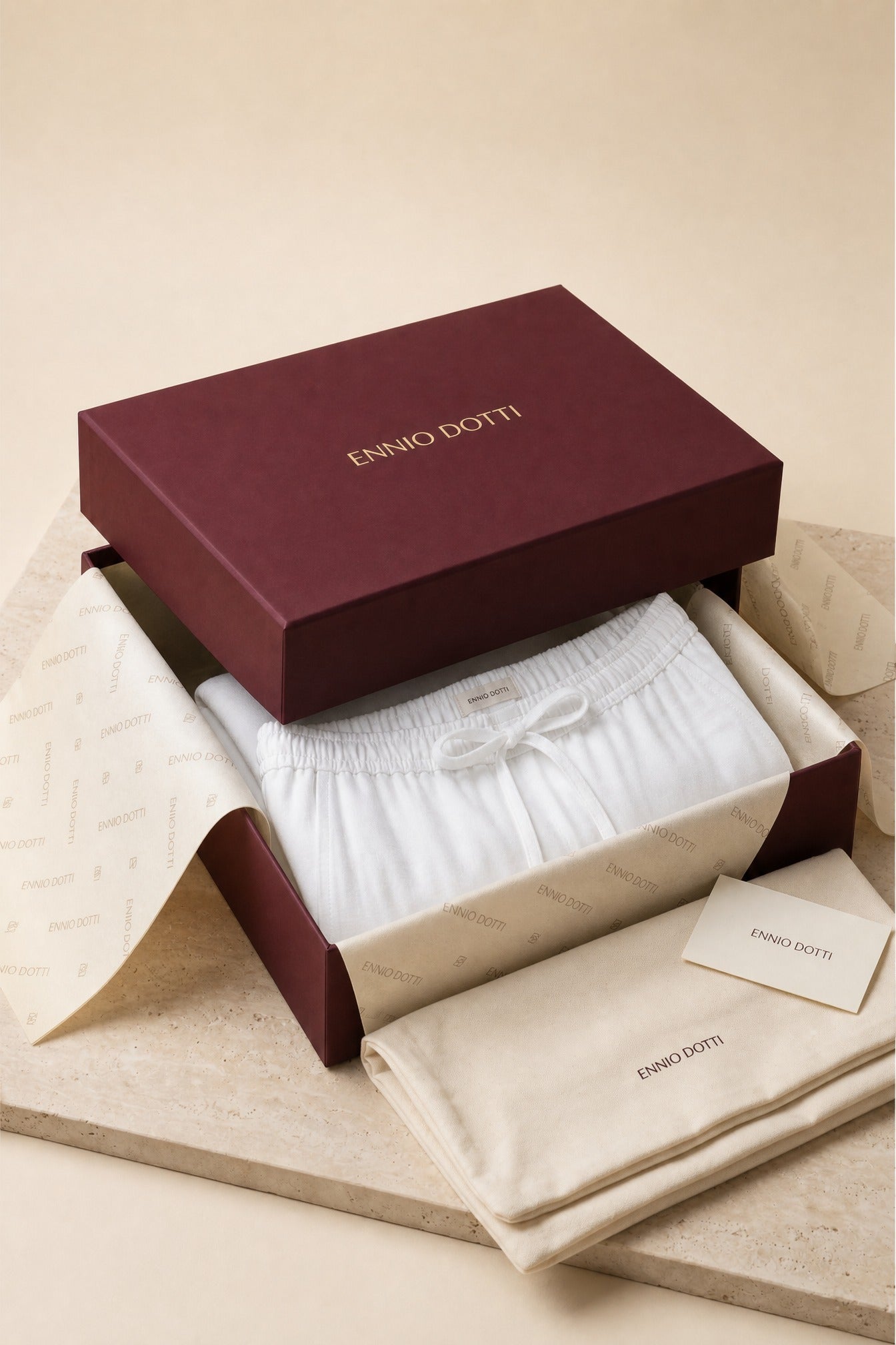 Catania Linen Pantalon White
