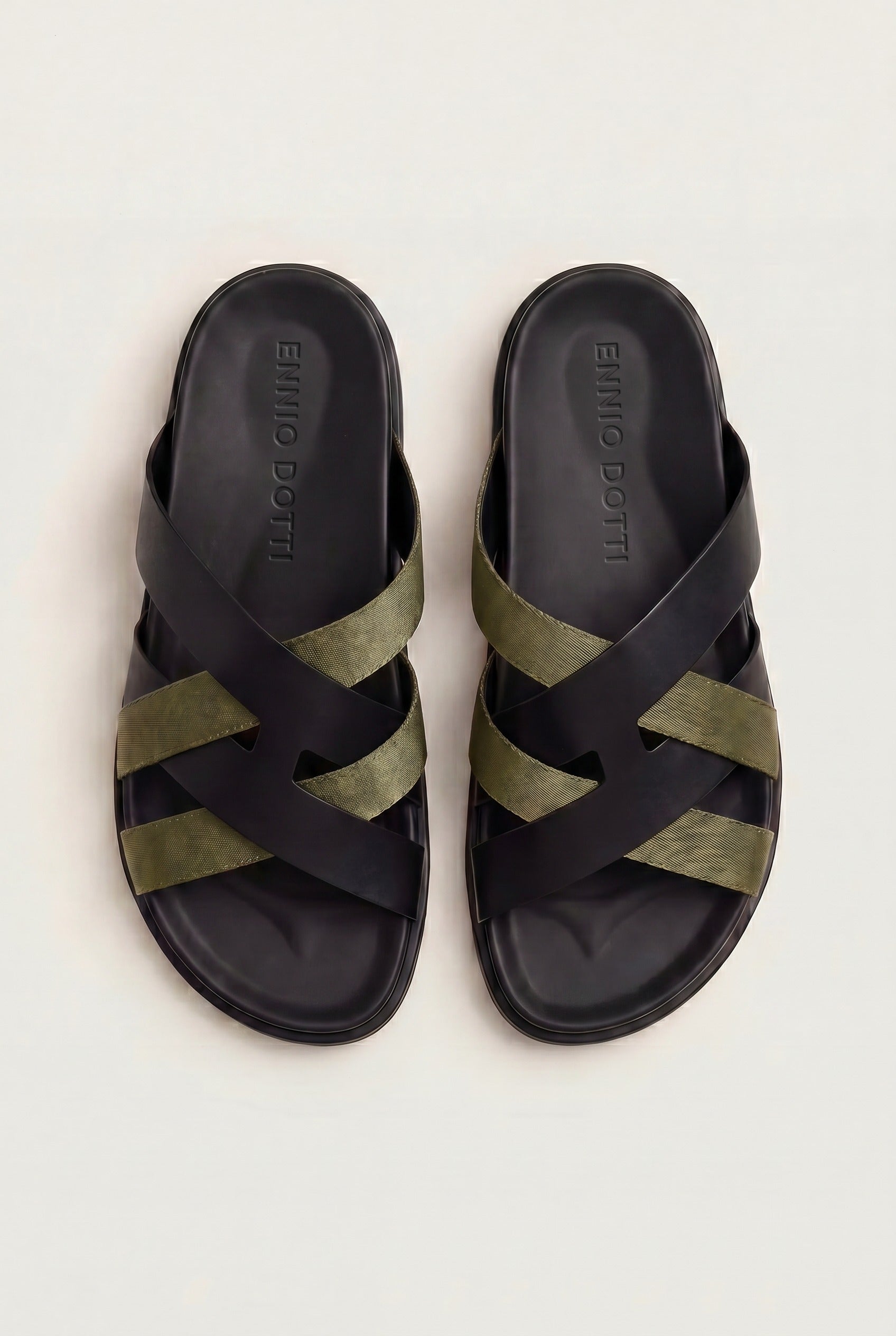 Tuscana Sandal Black/Olive Green