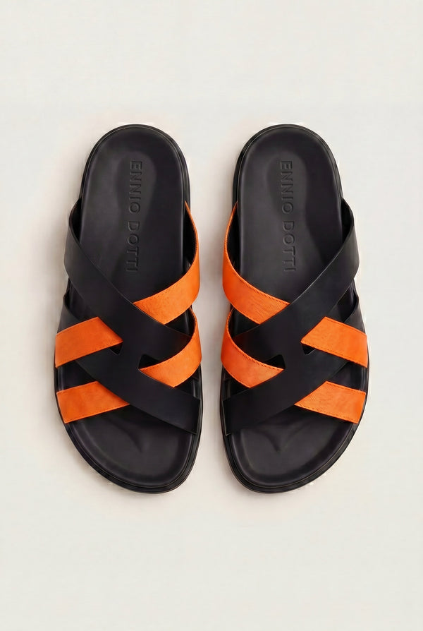 Tuscana Sandal Black/Orange